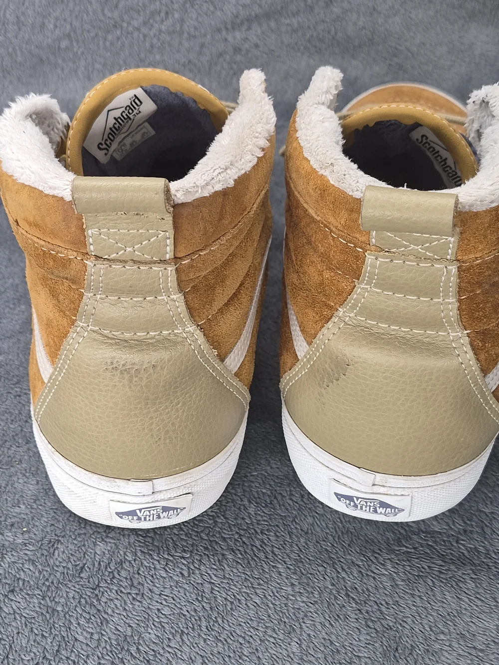 VANS Sk8-Hi MTE Trainers In Cumin / Tan Suade Fur Lined Sneakers US Mens 12